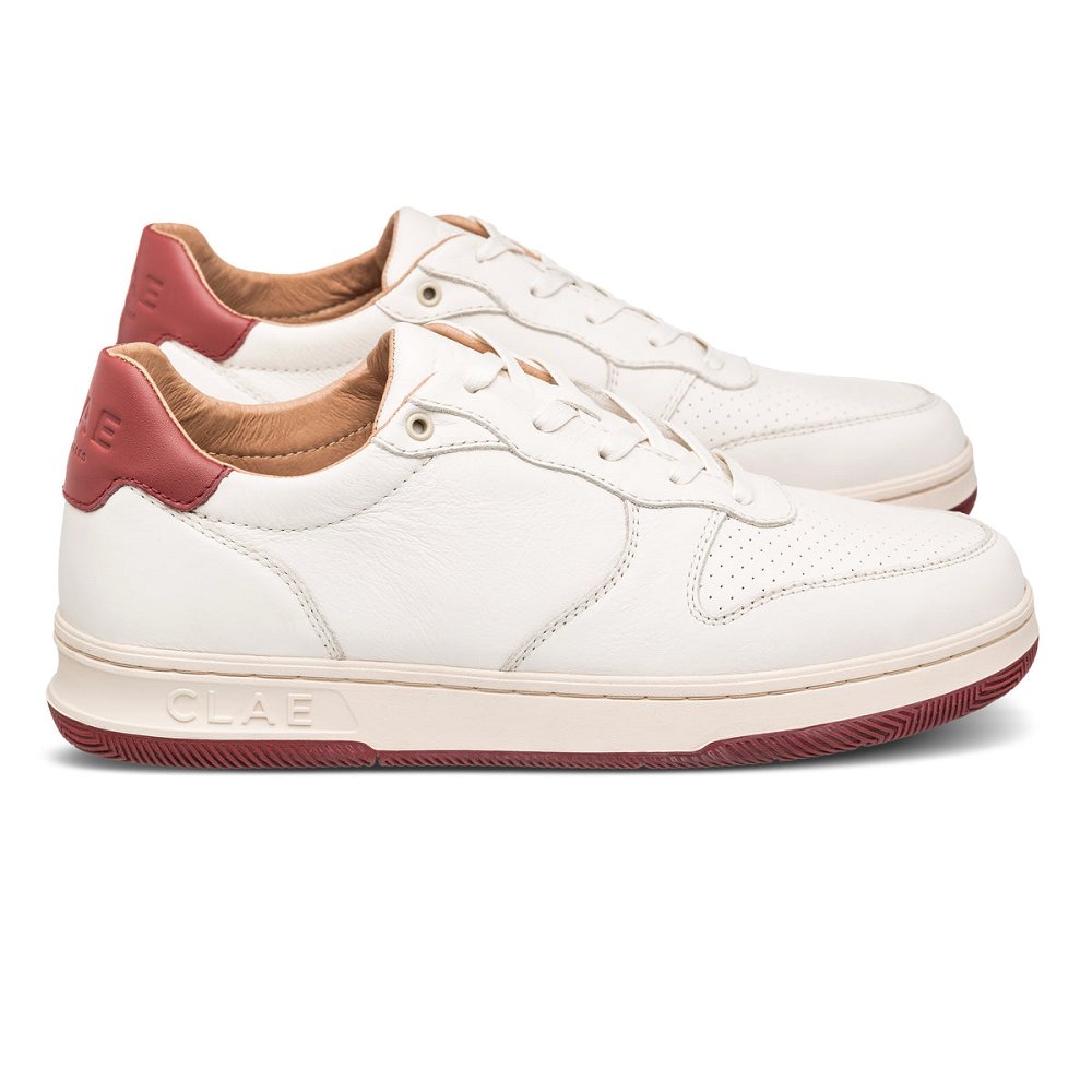 CLAE MALONE Shoes Mens USA356-P14 In Off White Red Ochre